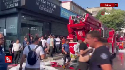 Bursa'da yangın yerinde ortalık karıştı, itfaiyeci darbedildi