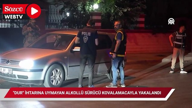 Polisin dur ihtarına uymayan alkollü sürücü kovalamacayla yakalandı
