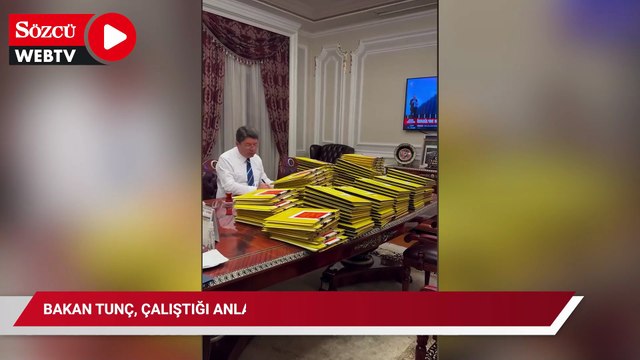 Bakan Tunç, çalıştığı anları sosyal medya hesabından paylaştı