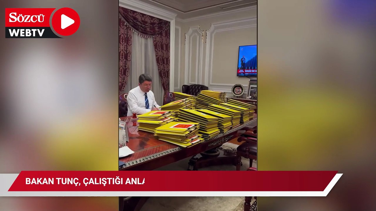 Bakan Tunç, çalıştığı anları sosyal medya hesabından paylaştı