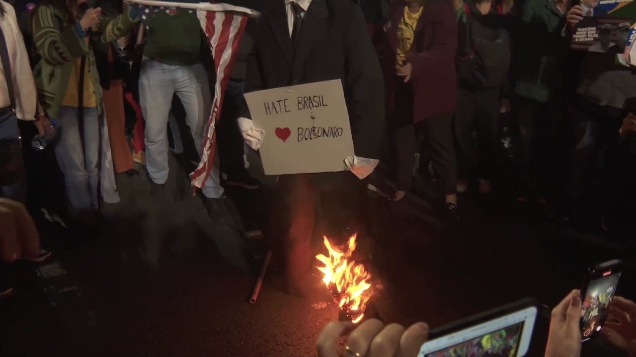 Brazilian protesters turn on Trump over new US tariffs