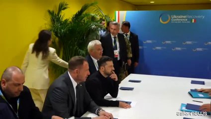 Zelensky incontra il cancelliere tedesco Merz a Roma e lo ringrazia