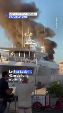 Un yacht prend feu sur le port de Saint-Tropez