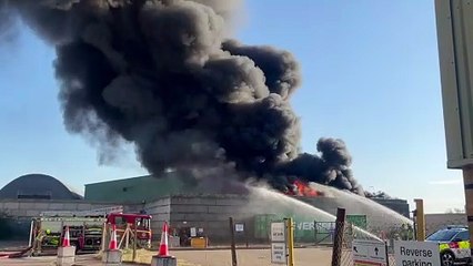 Smoke covers Medway as huge fire breaks out