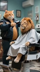 cat hair cut #cat sallon#funny moment