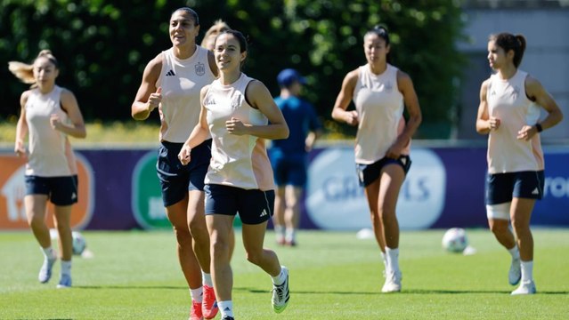 Último entrenamiento de la selección española femenina de fútbol antes de enfrentarse a Italia