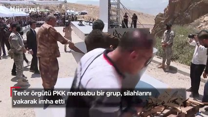 Teröristler silahları burada bıraktı!