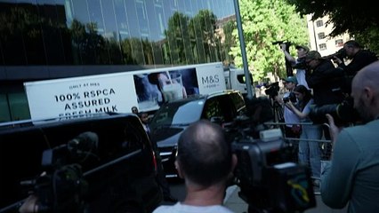 Chris Brown arrives at UK court on ‘bottle attack’ charges