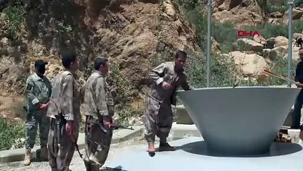 PKK'nın silahları bırakma ve yakma görüntüleri ortaya çıktı