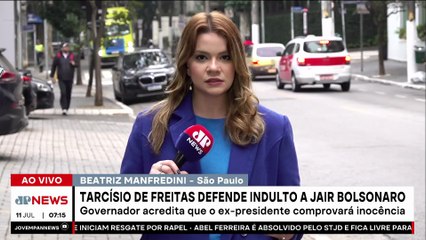 Tarcísio defende indulto a Jair Bolsonaro em caso de condenação; Deysi e Motta comentam