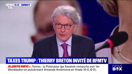 Droits de douane de 30% pour l'UE: pour Thierry Breton, ancien commissaire européen, "il faut une équipe politique pour finaliser les négociations" avec Washington