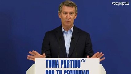 Feijóo: "Un gobierno del PP y la delincuencia son incompatibles"
