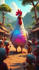 A beautifull hen come in village