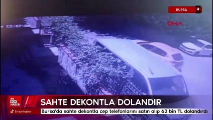 Bursa'da sahte dekontla cep telefonlarını satın alıp 62 bin TL dolandırdı