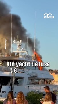 Un superyacht de luxe prend feu dans le vieux port de Saint-Tropez