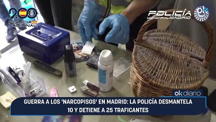 Guerra a los 'narcopisos' en Madrid: la Policía desmantela 10 y detiene a 25 traficantes
