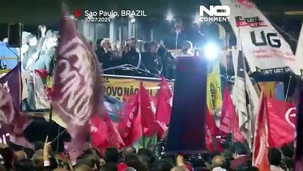 NO COMMENT: Manifestantes brasileños se movilizan contra Trump y piden gravar a los ricos