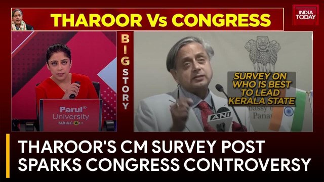Congress leaders slam Shashi Tharoor over post on Kerala chief minister survey