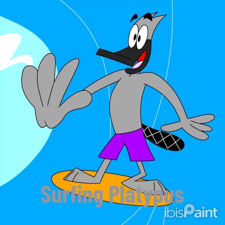 Johnny & Friends: Surfing Platypus in Speedpaint