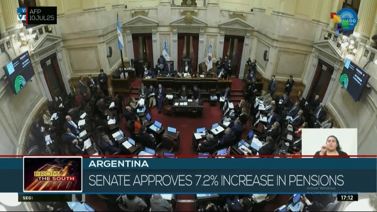 Argentina, senate approves 7.2% increase in pensions