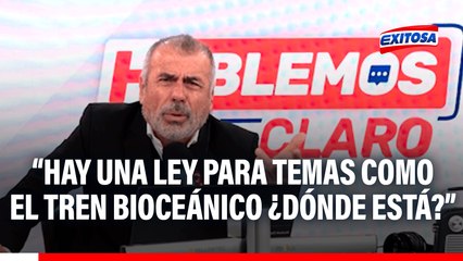 Nicolás Lúcar criticó la falta de continuidad de gobiernos pasados sobre proyectos como el Tren Bioceánico