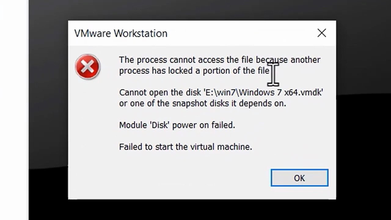 Fix “The process cannot access the file because another process has locked a portion of the file” in VMware Workstation | Step-by-Step Guide (2025)