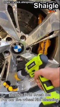 New Car Cleaning Kit Scrubber Drill Detailing Brush Set