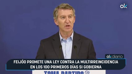 Feijóo promete una ley contra la multirreincidencia en los 100 primeros días si gobierna