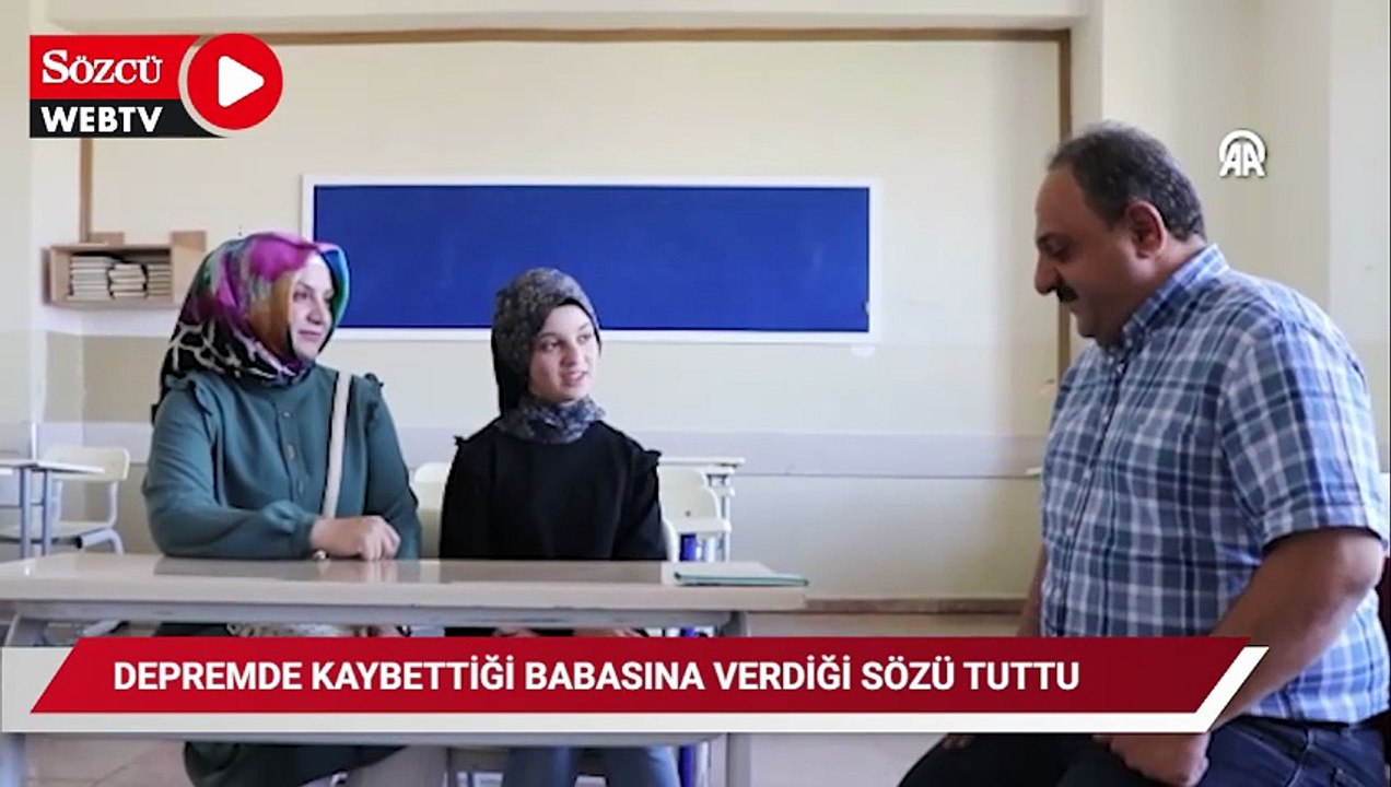 Depremde kaybettiği babasına verdiği sözü tuttu, LGS sınavında tam puan aldı