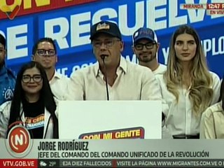 Jorge Rodríguez: Esta nueva campaña cierra el ciclo electoral de ésta época en nuestra patria
