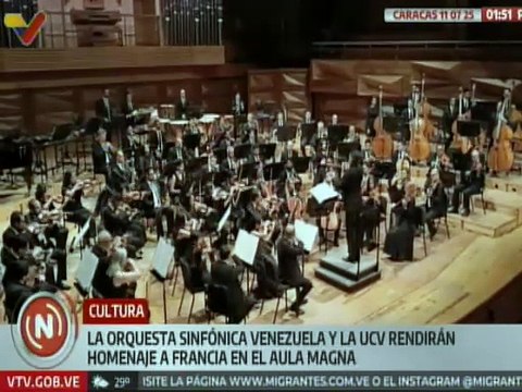 La Orquesta Sinfónica Venezuela sonará en el Aula Magna de la UCV en homenaje a Francia