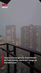 Las sirenas de emergencia sonaron en Tokio luego de que lluvias sin precedentes azotaran la capital japonesa.