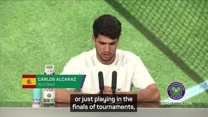 Alcaraz can't wait to play rival Sinner in Wimbledon final