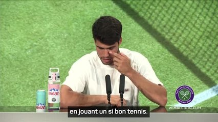 Wimbledon - Alcaraz : "Je ne pense pas voir d'avantage sur Sinner"
