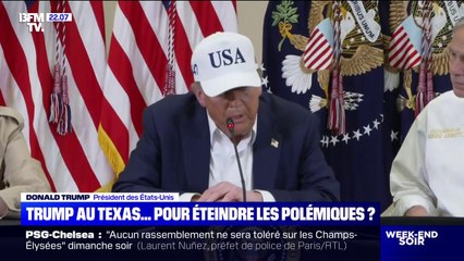 En visite au Texas après les inondations mortelles, Donald Trump veut "exprimer le soutien de toute la nation" aux familles des sinistrés