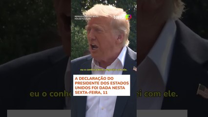 Trump diz que não vai falar com Lula agora e volta a elogiar Bolsonaro: ‘Muito honesto’ #shorts