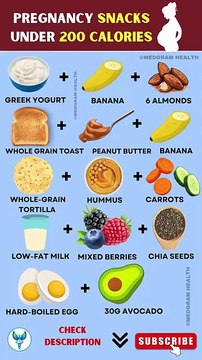Foods to Eat During Pregnancy : Healthy Snacks Under 200 Calories