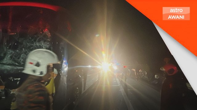 Empat wanita cedera, bas ekspres langgar belakang treler