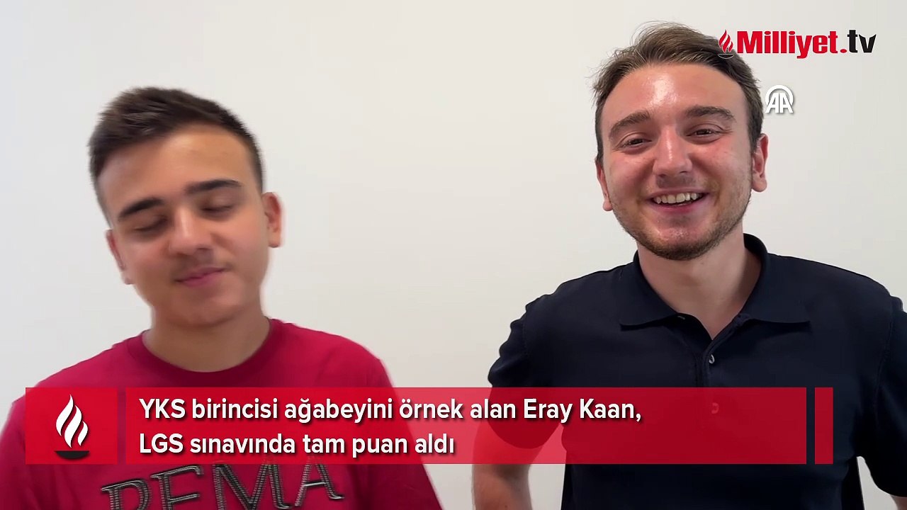 YKS birincisi ağabeyini örnek alan Eray, LGS sınavında tam puan aldı