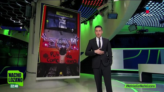 Grafitearon la Línea 7 del metro: “No pintamos casas, solo lo del gobierno” | Nacho Lozano