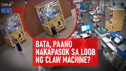 Bata, paano nakapasok sa claw machine?! | GMA Integrated Newsfeed