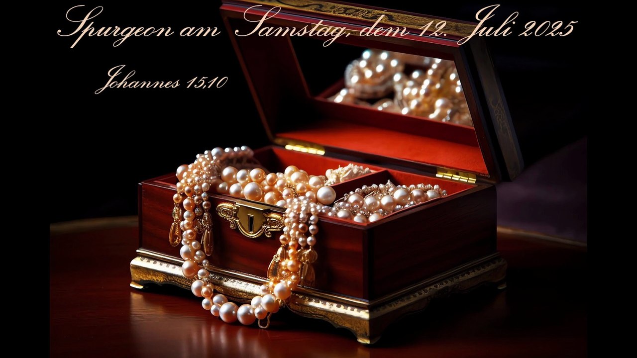 Spurgeon am Samstag, dem 12. Juli 2025, zu Johannes 15,10