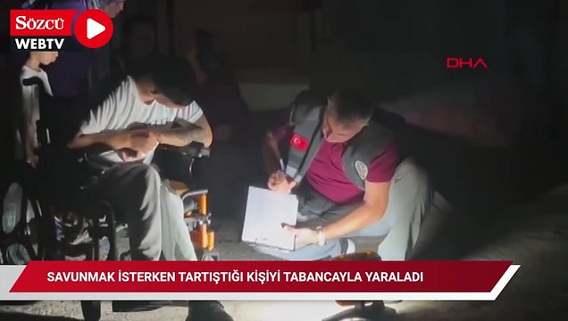 Savunmak isterken tartıştığı kişiyi tabancayla yaraladı