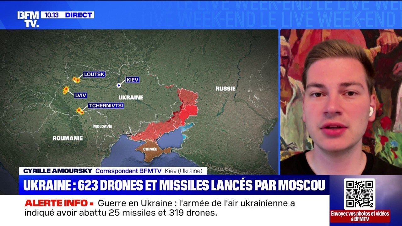 Guerre en Ukraine: 623 drones et missiles lancés depuis Moscou sur l'ouest de l'Ukraine