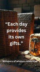 each day provides its own gifts ... I motivation