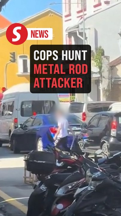 Police track man who vandalised car with metal rod