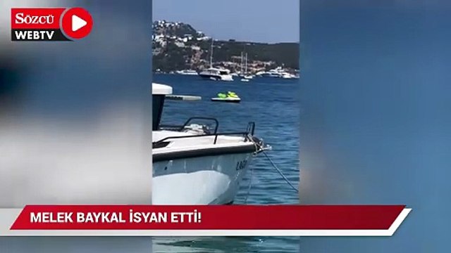 Melek Baykal, Bodrum'dan paylaştı! 'Deniz idrar rengi' diyerek isyan etti