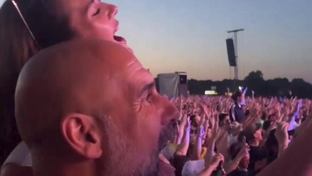Pep Guardiola belts out Oasis hit as Man City boss enjoys Heaton Park concert with daughter