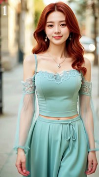 街拍美女 14 | 4K AI美女街頭時尚 | Beautiful Asian Girls Street Style Lookbook #shorts #aigirl