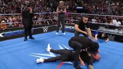 WWE Smack Down _ July 11, 2025 - Drew McIntyre knocks out Randy Orton attempting to save Jelly Roll from spiteful attack by Logan Paul
